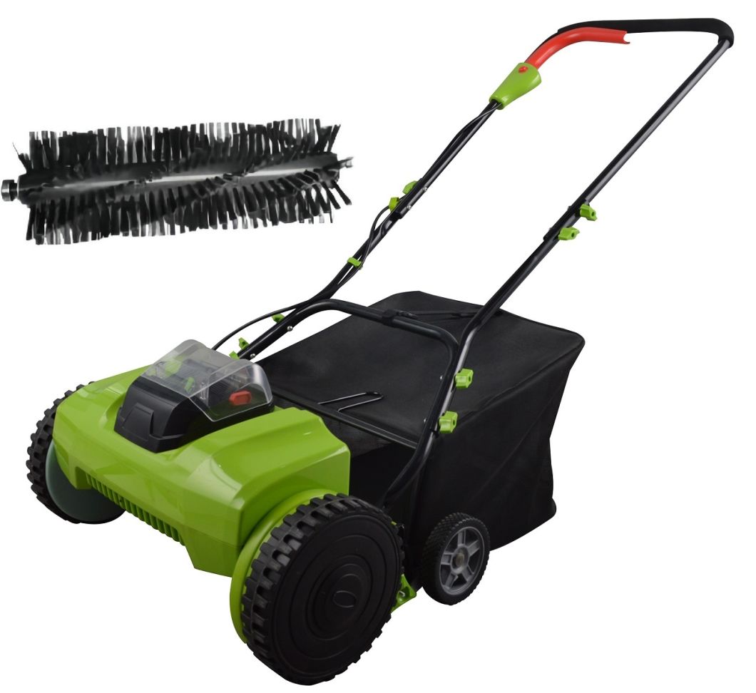 2023 2024 New Unique Patent Design Dc20v Li Ion Battery Cordless Garden Artificial Grass Sweeper 6914